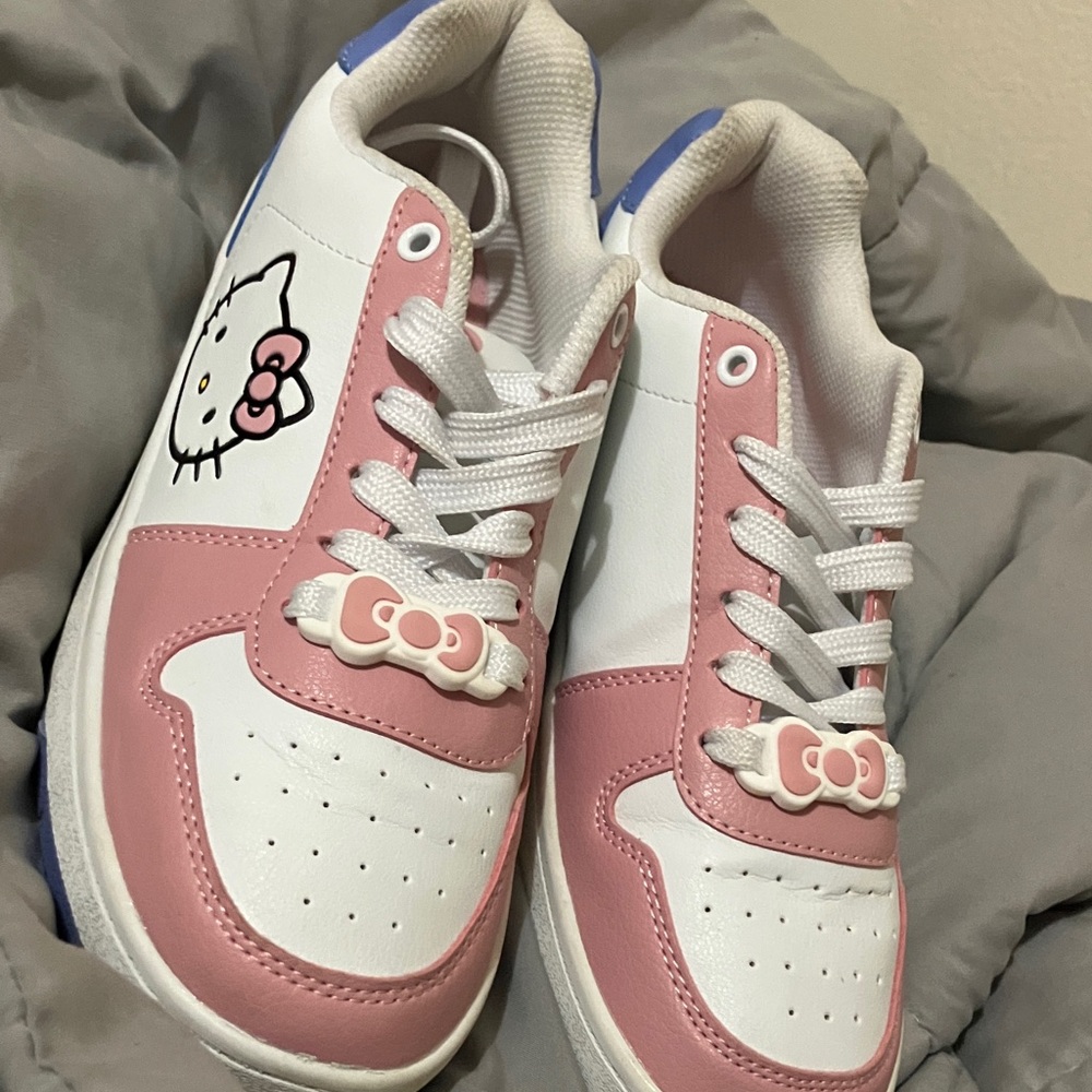Hello Kitty Pink and White Women's Sneakers